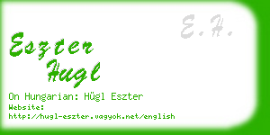eszter hugl business card