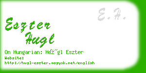 eszter hugl business card